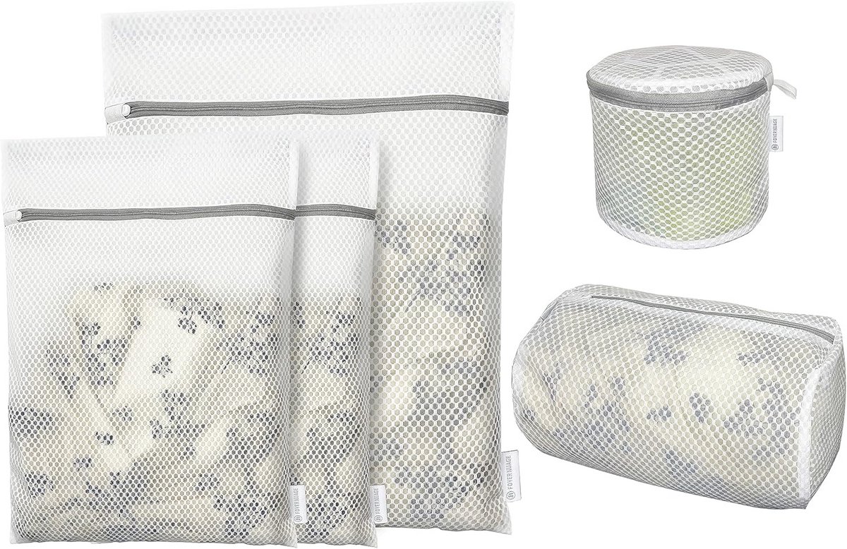5-pack deluxe honingraat waszakken voor delicate kleding