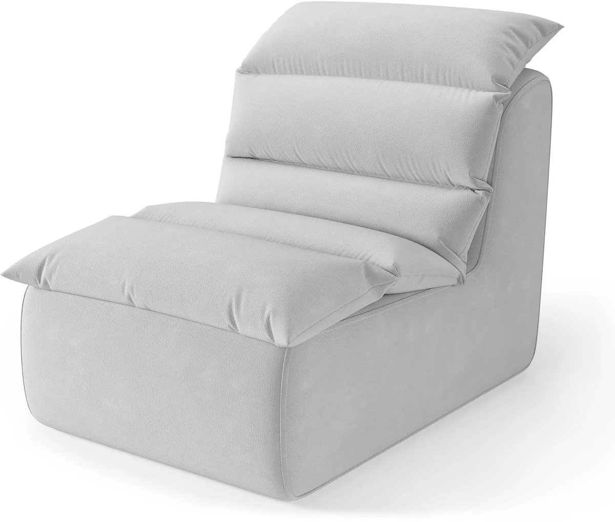 Norvia Relax Fauteauil - Design Loungestoel - Compacte Loungebank - Grijs - Schuimvulling