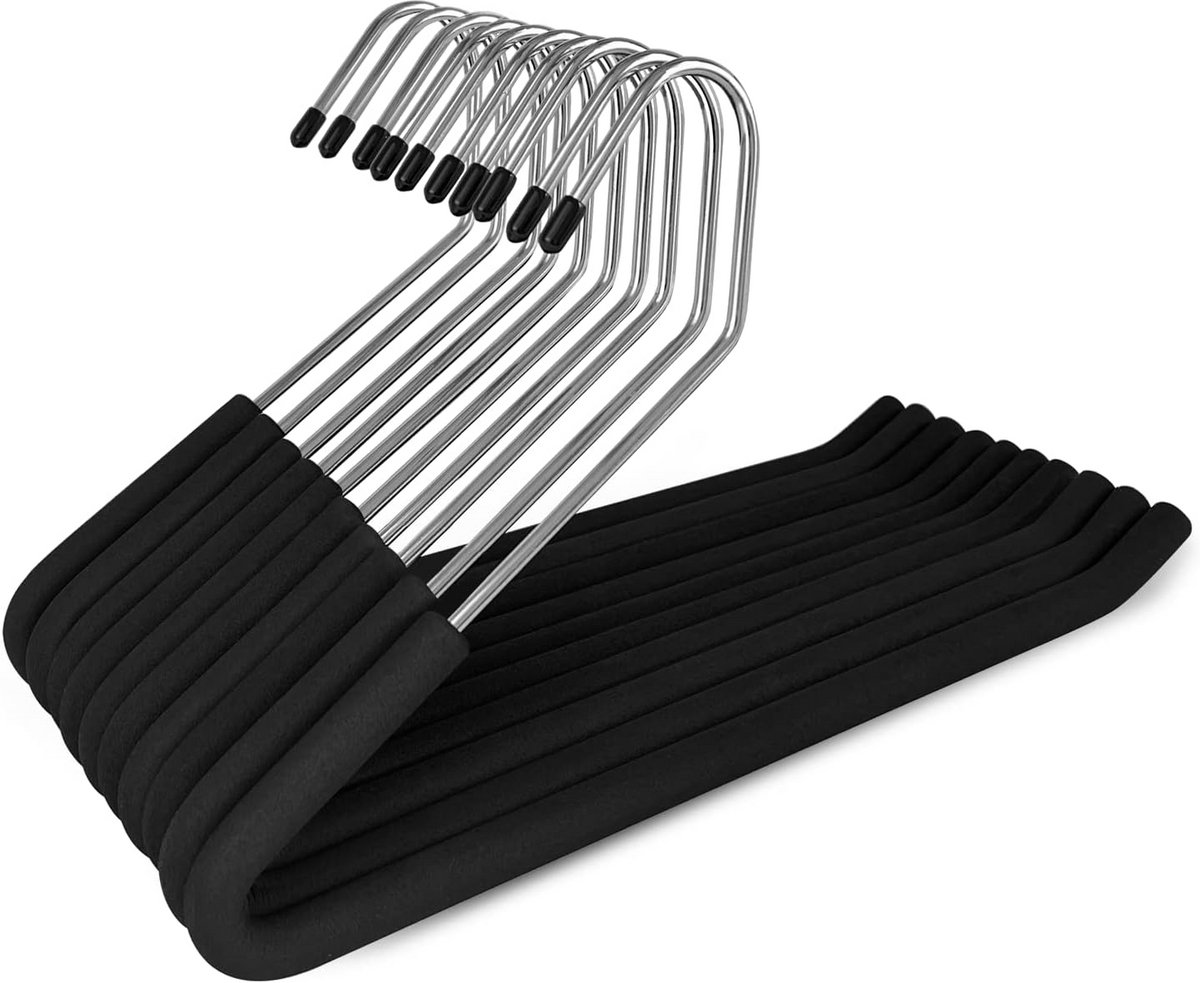 Ruimtebesparende antislip broek hangers voor kast - 10 stuks