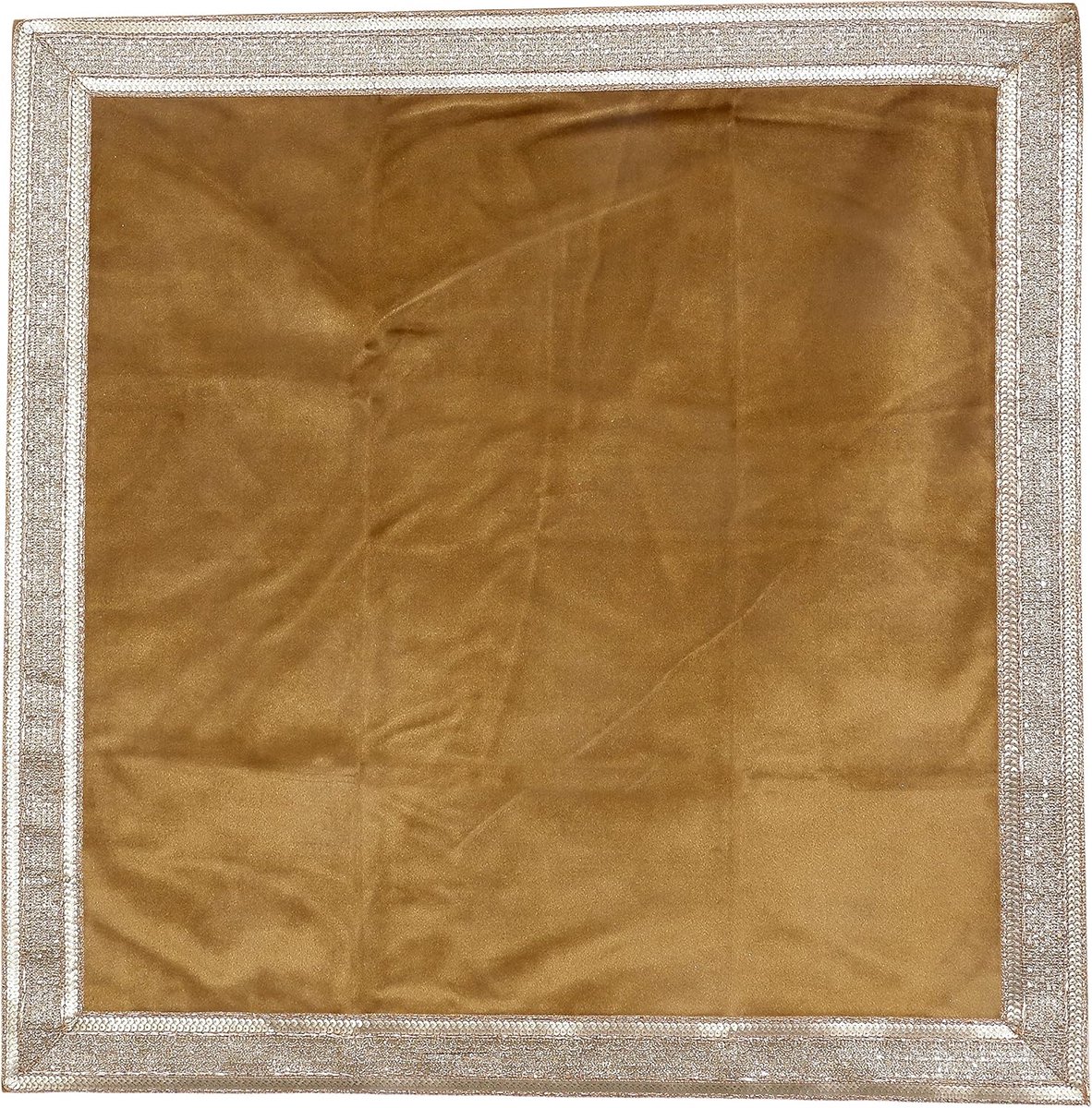 Gouden Fluwelen Tafelkleed met Glanzende Rand - Multifunctioneel 61 x 61 cm