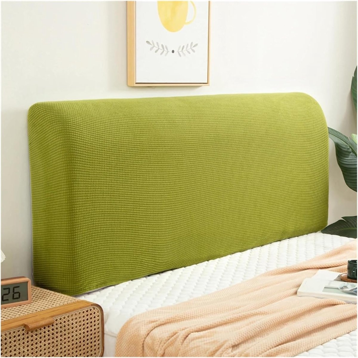 Rekbare Hoofdbord Hoes - Stretch Beschermhoes voor Gevoerde Headboard - Bed Hoofdeinde Overrek