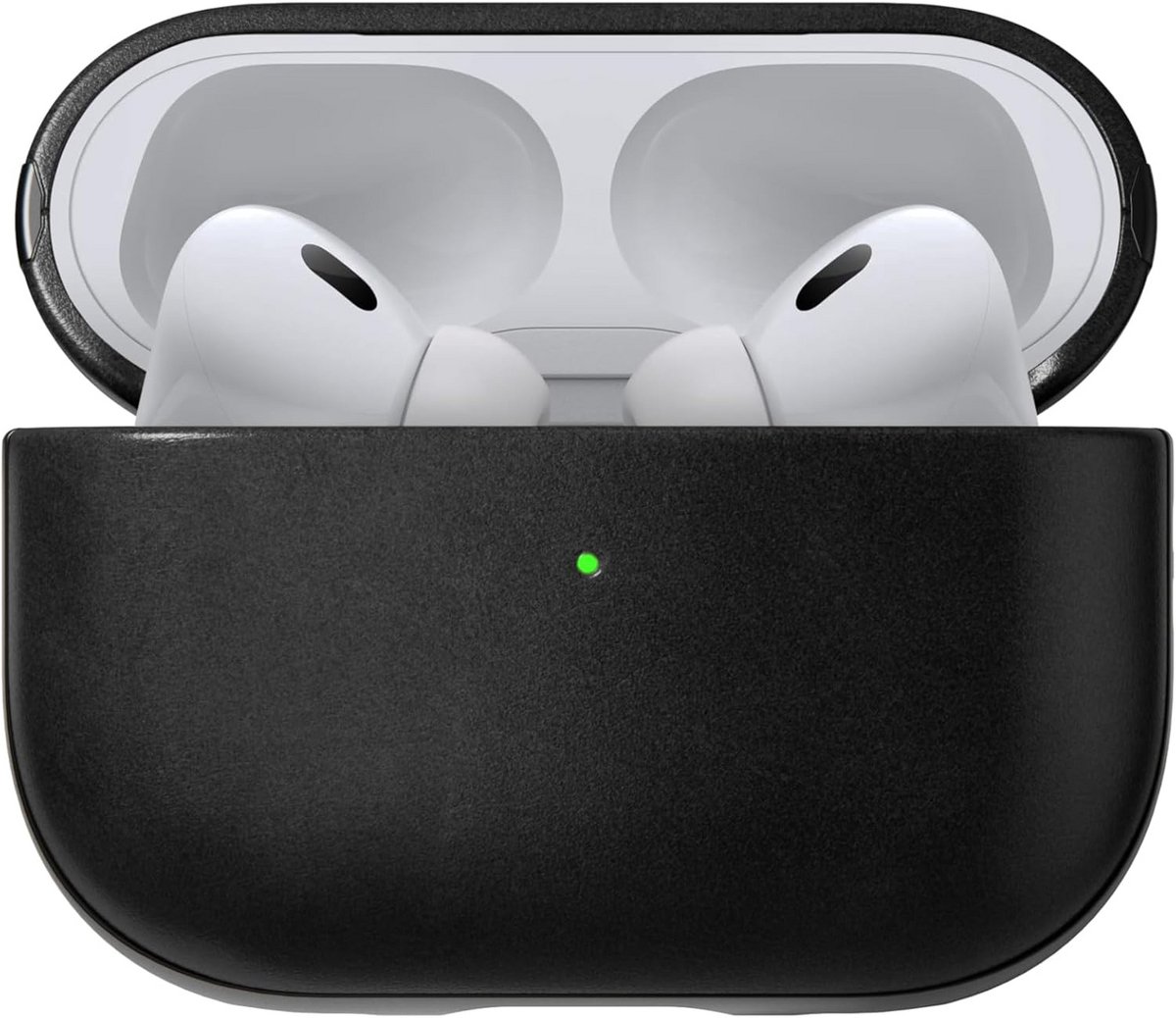 Nomad Airpods Pro 2 Case in Black Leather Case, Compatible with AirPods Pro Case 1st Generation, Leather AirPods Pro 2nd Generation Case, Qi and MagSafe Charging Compatible