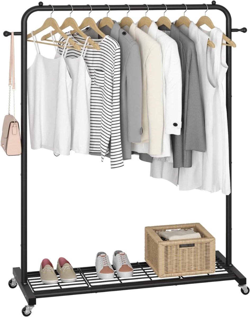 CLVP® Kledingrek Op Wieltjes - Dressboy - Kledingstang