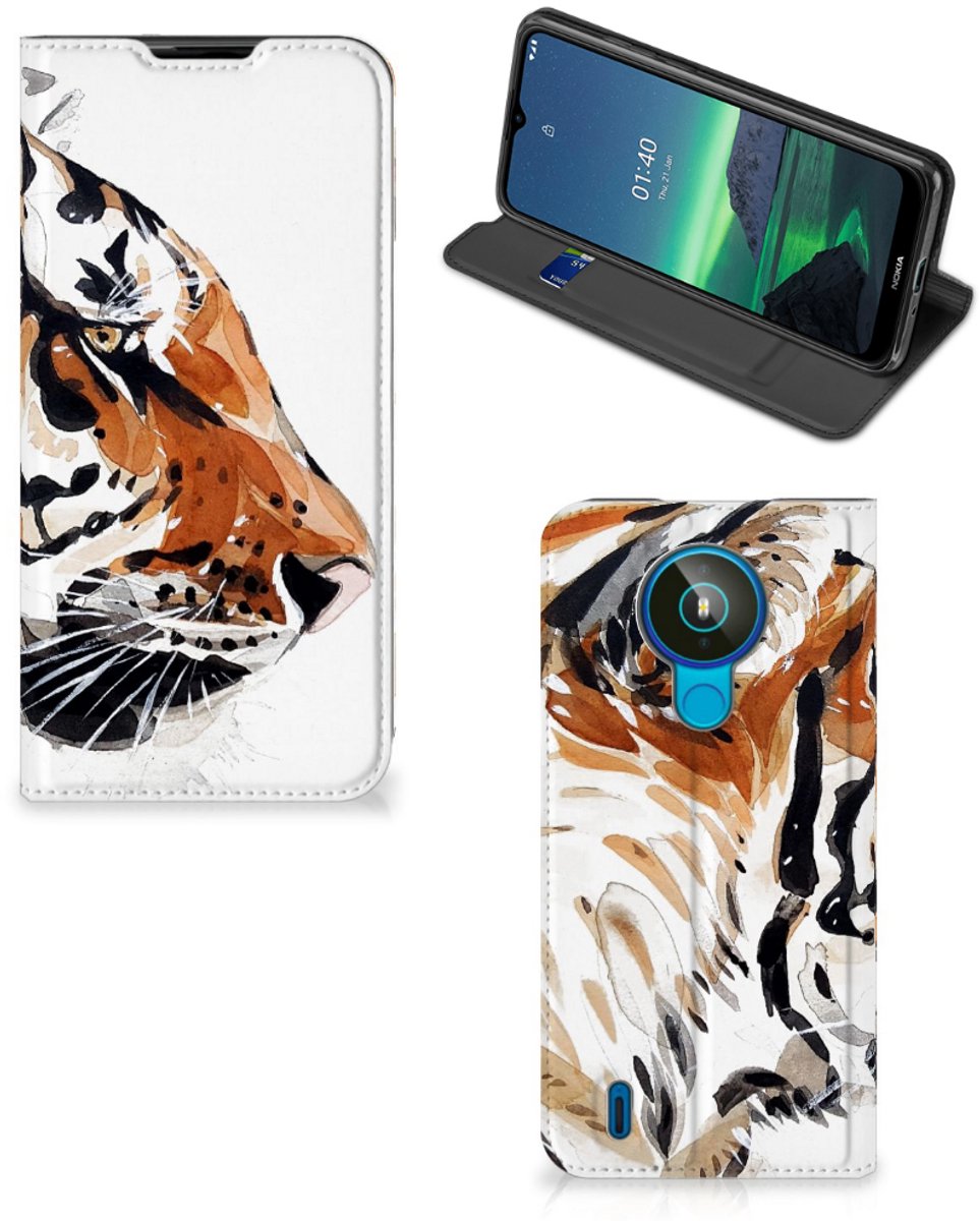 Bookcase Nokia 1.4 Watercolor Tiger