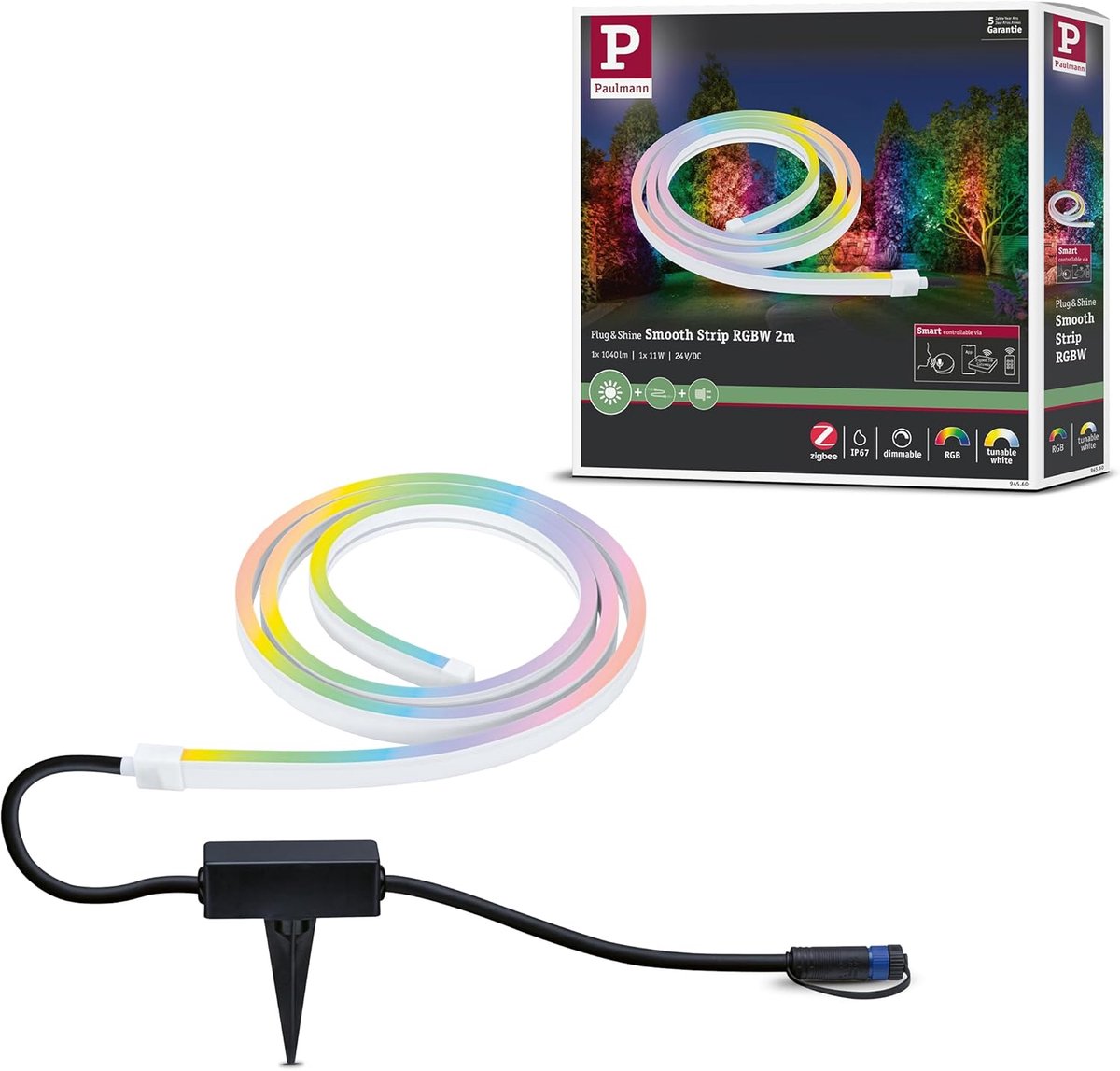 LED Buitenverlichting Strip Smart Home Zigbee - Dimbare RGBW Kleurbesturing IP67 2m