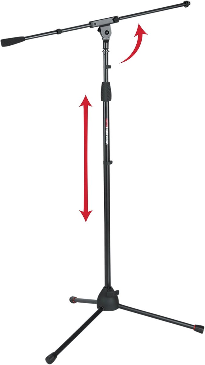 Driepoot Microfoonstatief met Boom Arm en Instelbare Hoogte
