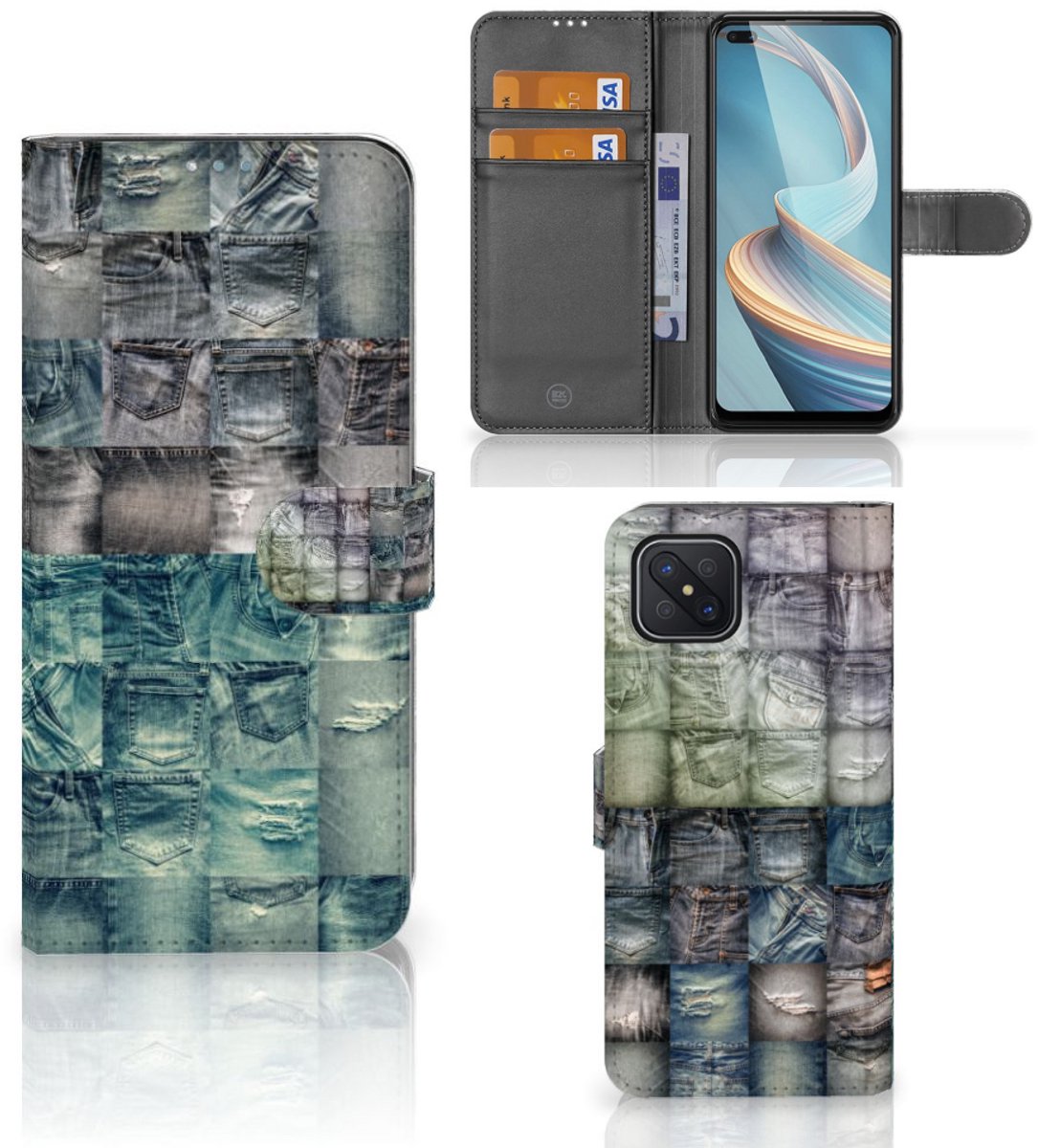Wallet Case met Pasjes OPPO Reno4 Z Spijkerbroeken