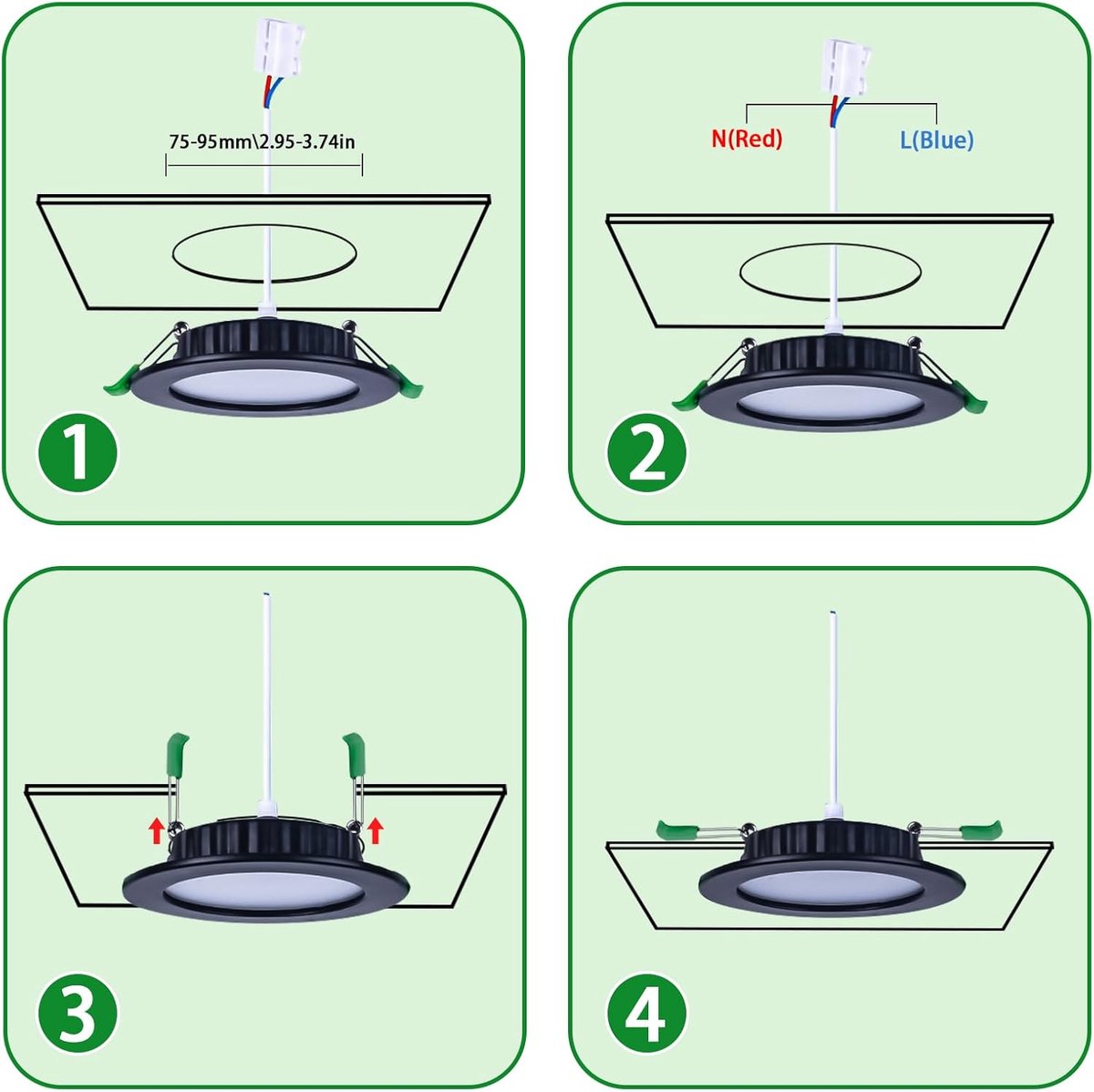 Ronde LED Inbouwspots Set van 24 - 5W, Warmwit, 400 Lumen, Energiebesparend