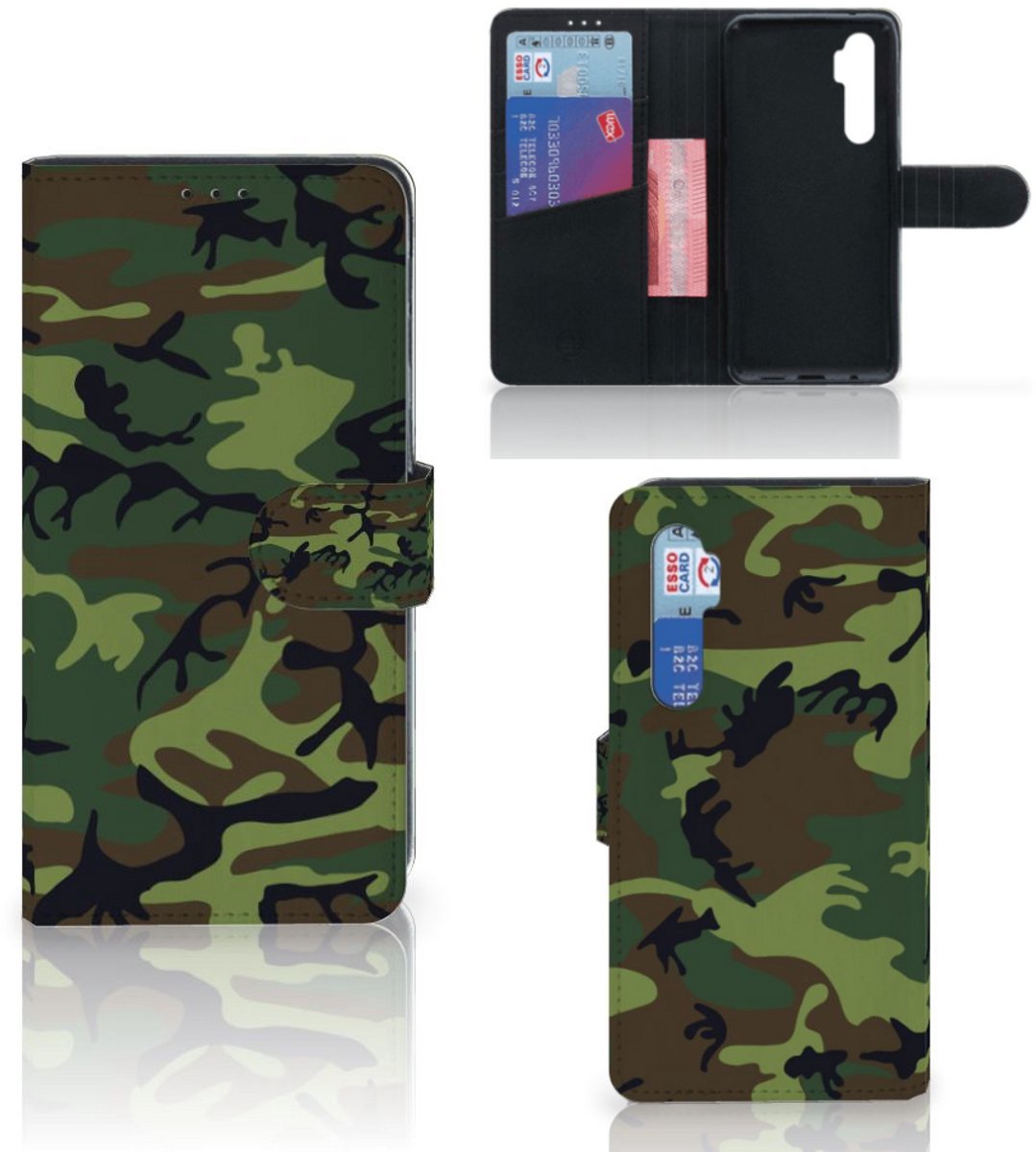 Boekhoesje voor Xiaomi Mi Note 10 Lite Telefoon Hoesje Army Dark