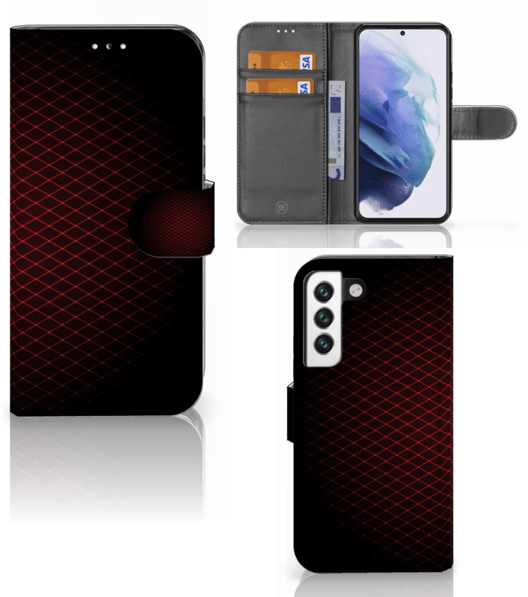 Samsung Galaxy S22 Telefoon Hoesje Geruit Rood