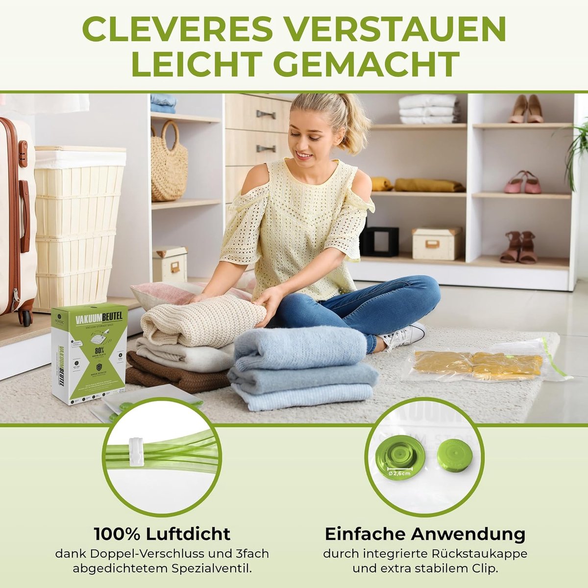 Vacuümzakken 6x M (70x50cm) - Ruimtebesparende opslag voor kleding en kussens