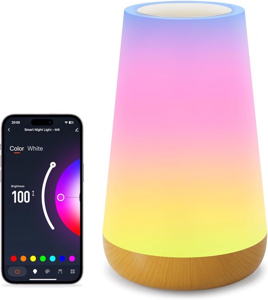 Slimme WiFi LED Nachtlamp met RGB Kleuren en Muzieksynchronisatie