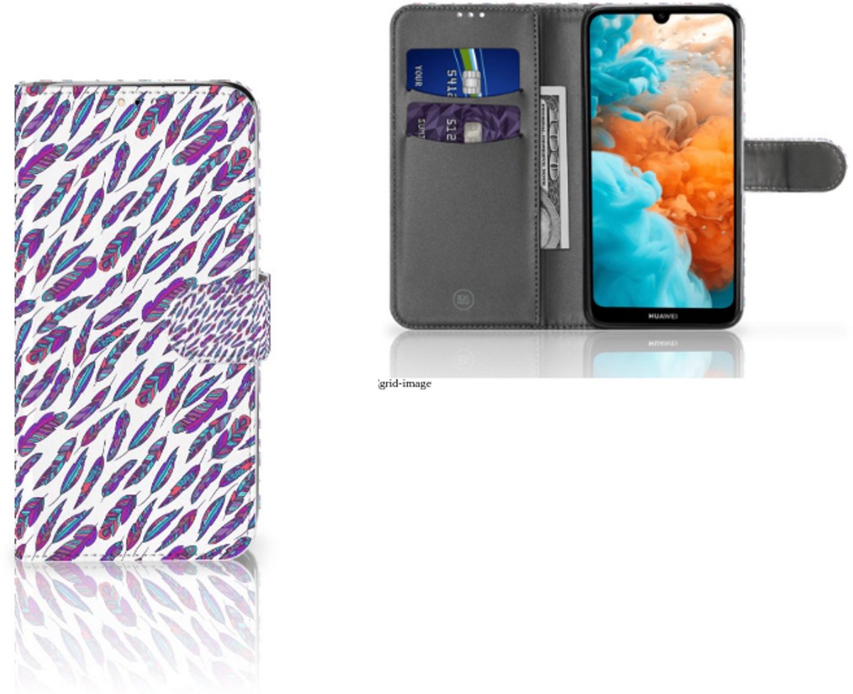 Huawei Y6 (2019) Telefoon Hoesje Feathers Color