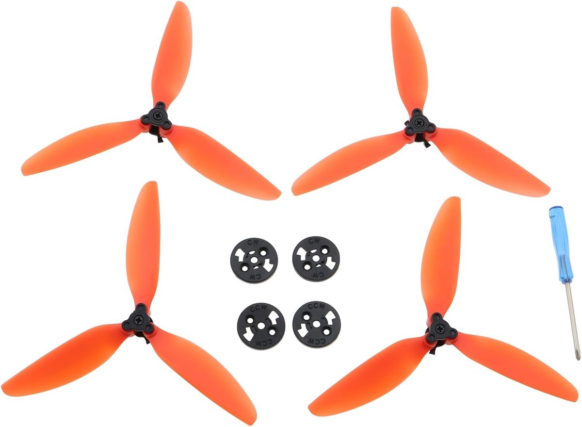 Drone Propeller Vervangingen voor Mini Drones - 2 Paar Driebladige Props