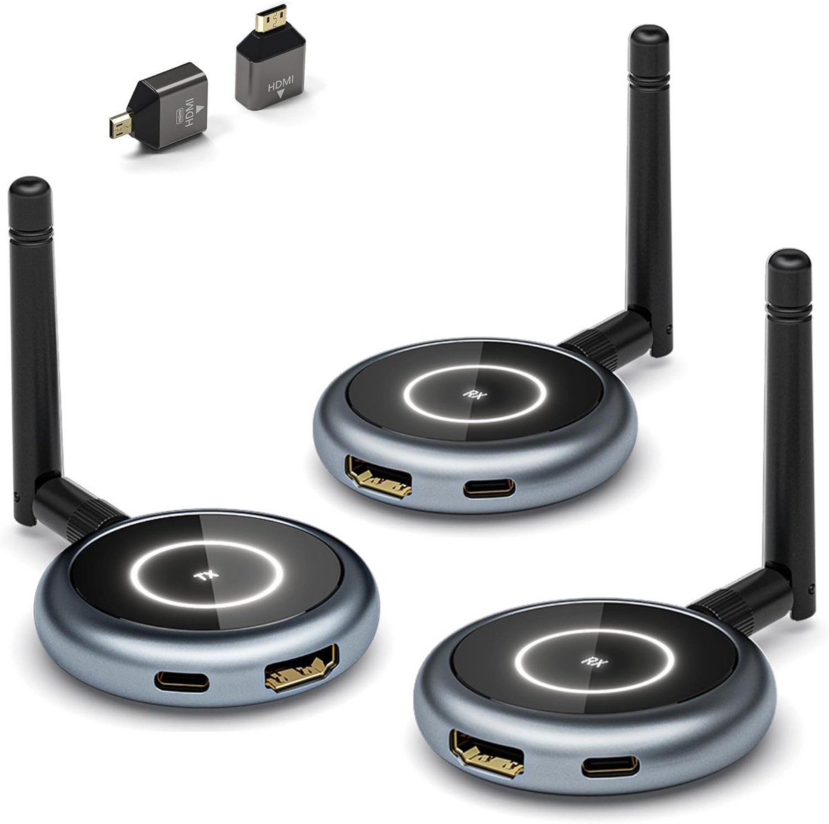 Draadloze HDMI-Zender en Ontvangers - Tot 4 Ontvangers - 165FT/50M Streaming 1080P @60Hz