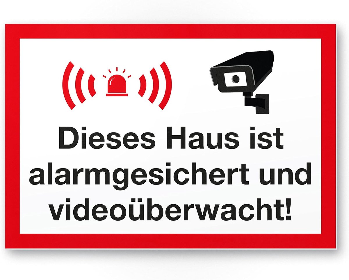 Videobewaking Waarschuwingsbord - Veiligheid en Humor in Huis
