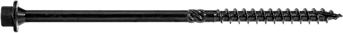 Robuuste Zwarte Houtschroeven voor Buiten, 12,7 cm - 50 Stuks
