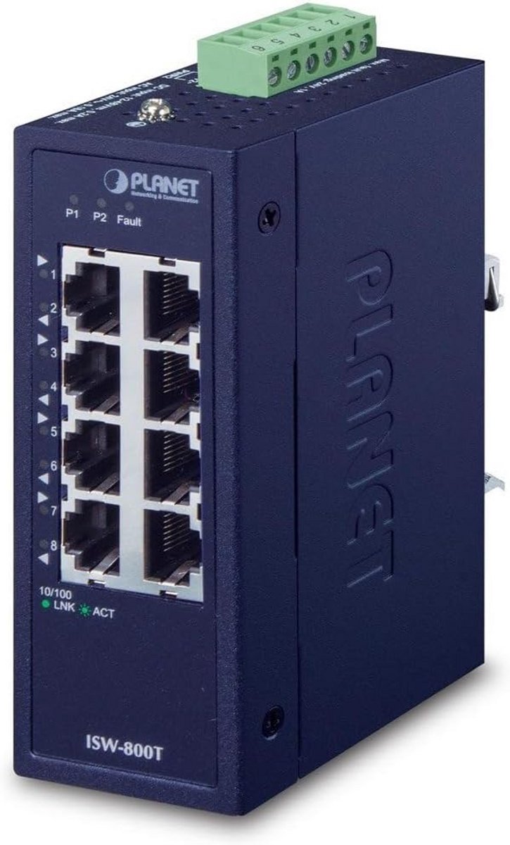Compacte 8-poorts Ethernet Switch voor Industriële Toepassingen