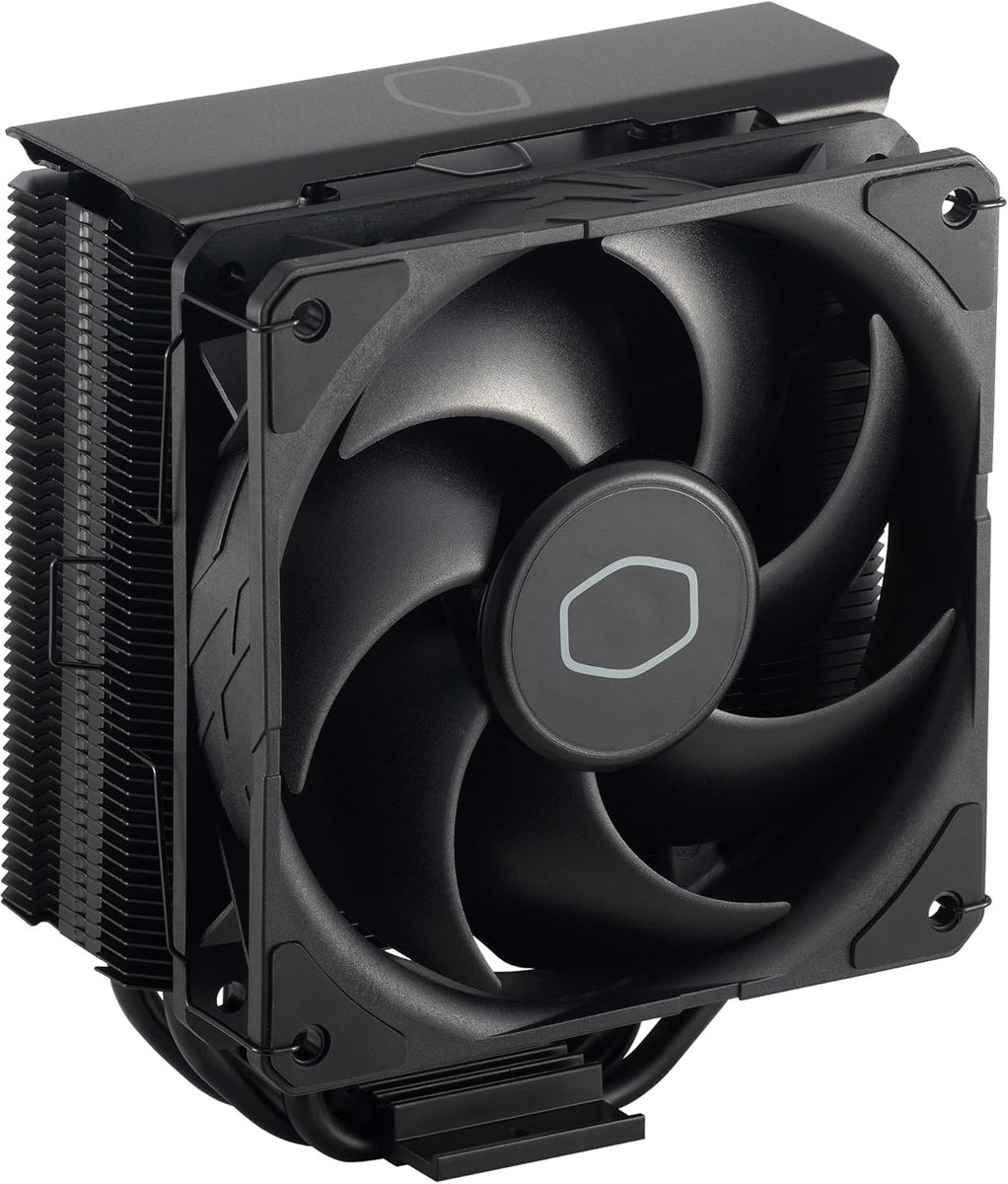 Krachtige Zwarte Processorkoeler met 4 Heatpipes en 120mm Ventilator