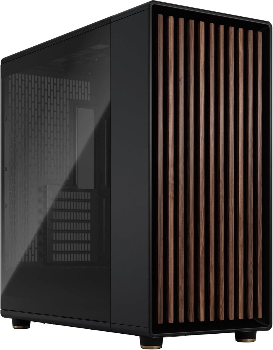 Grote PC Behuizing met Houten Details voor E-ATX en Gaming