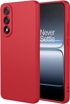 MobyDefend Hoesje - Geschikt voor OnePlus Nord 5 - Matte Siliconen Backcover - Framboosrood