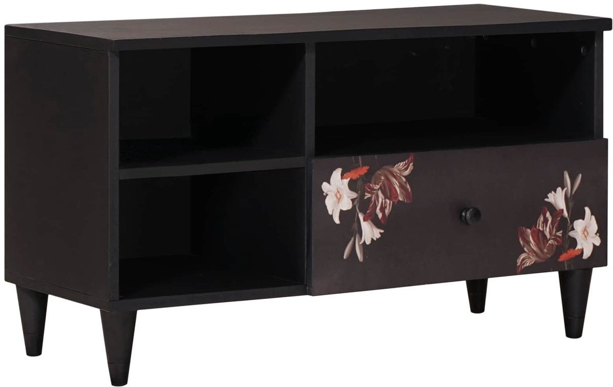 vidaXL - Opbergkasten - Multikleur - 80 - x - 33,5 - x - 46 - cm - Massief - Mango - Hout