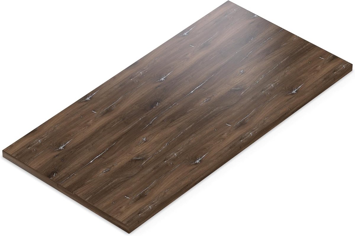 Tafelblad 19mm Eiken look 80x50 cm | Robuuste Spaanplaat met ABS rand en Melamine coating
