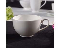 Grote Cappuccinokop Wit Porselein - Stijlvol Koffiekopje