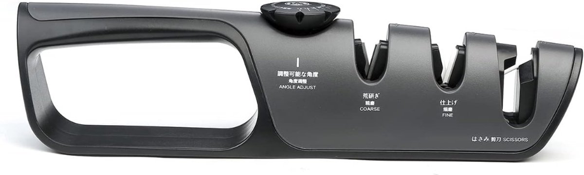 MIRA® Elektrische messenslijper - Messenslijper - Messenslijpers - Messenslijper elektrisch - Zwart - 27cm x 8cm x 6cm; 280g