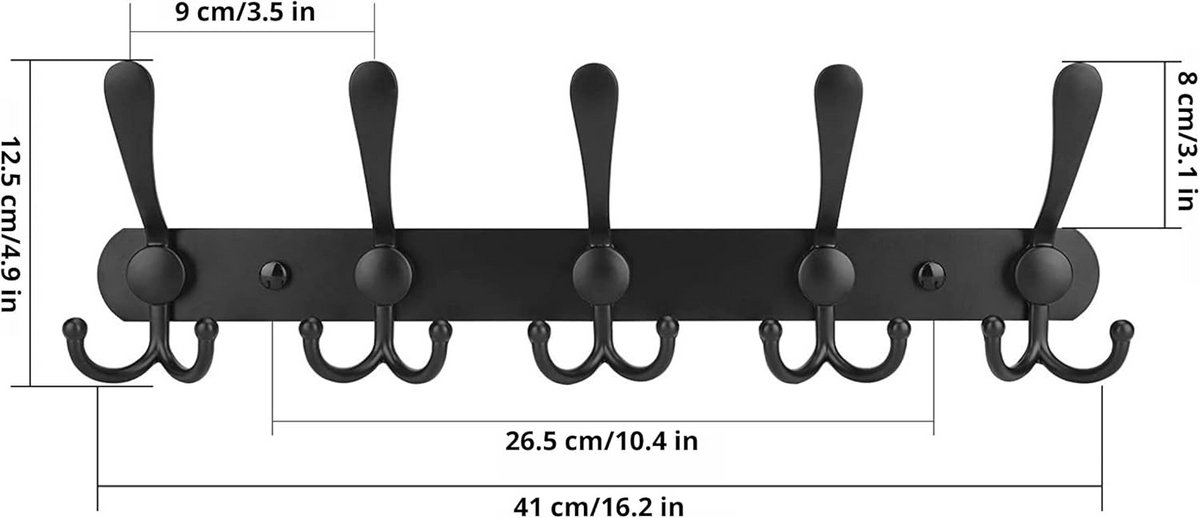 Deurkapstok - Deurhaak - Wandkapstok - Organizer