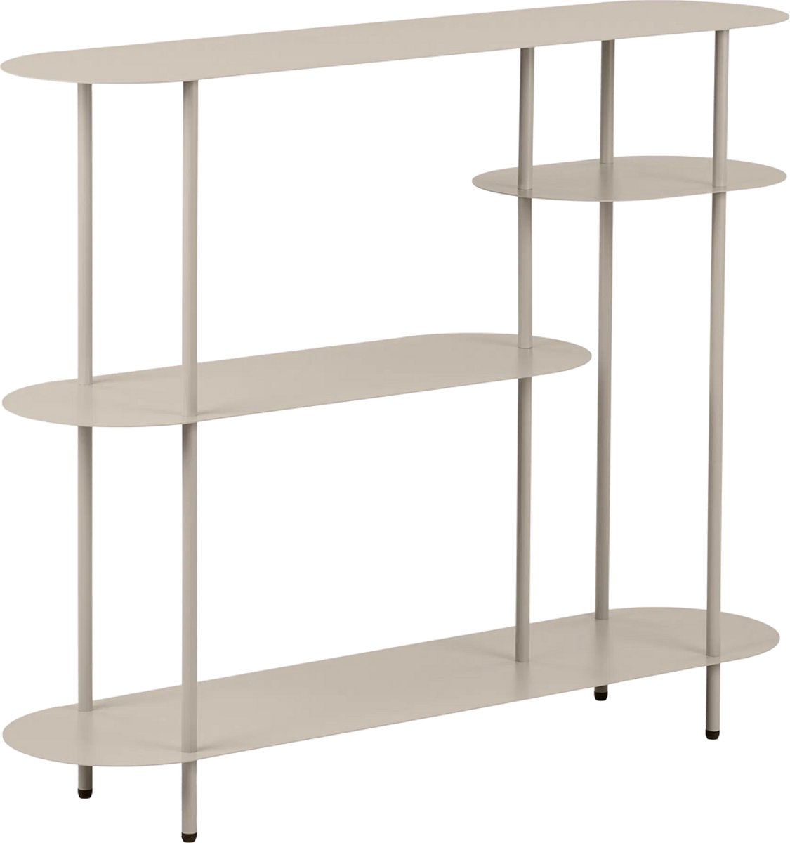 Artichok Riana Metalen Boekenkast Beige - Zand - Opbergkast - Side table - 118 x 97 cm