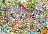 Zoekplaat 50 Sprookjes en 101 Dalmatiërs - inclusief oplossingen met beschrijving op achterzijde - Uniek ontwerp - Roland Hols - Poster - 70 x 100 cm