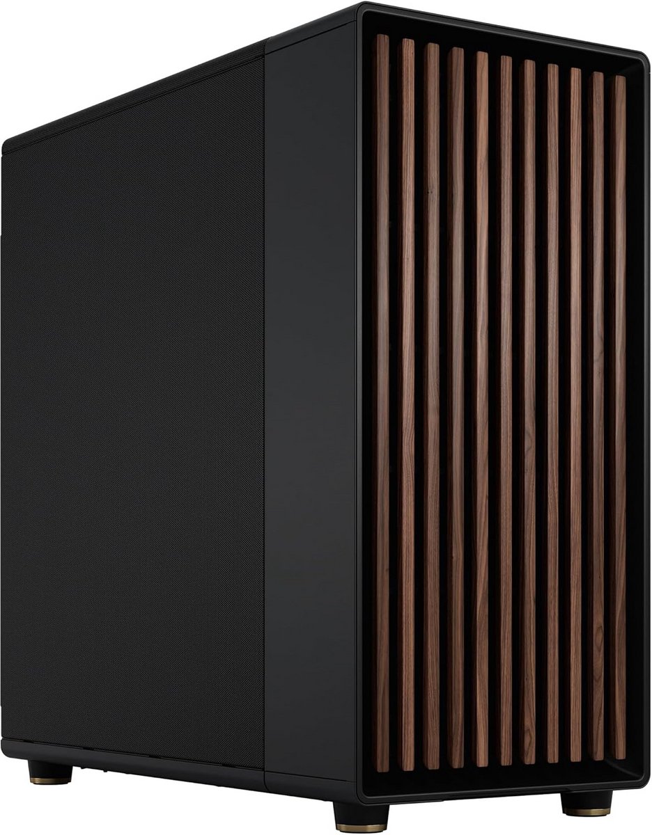 Grote PC Behuizing voor Gaming en Desktop met Houten Accent en Uitstekende Koeling