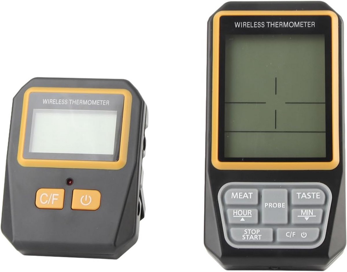 Draadloze Vleesthermometer met 4 Sensoren voor Grill en Oven