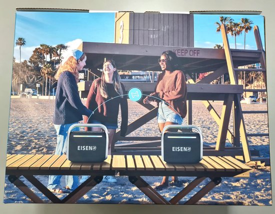 Eisenz EZ-V66 Draadloze Speaker met Microfoon - 120W - Bluetooth 5.0 - RGB Verlichting - 12000mAh Accu - Zwart - Karaoke Speaker van Merkloos — afbeelding 5