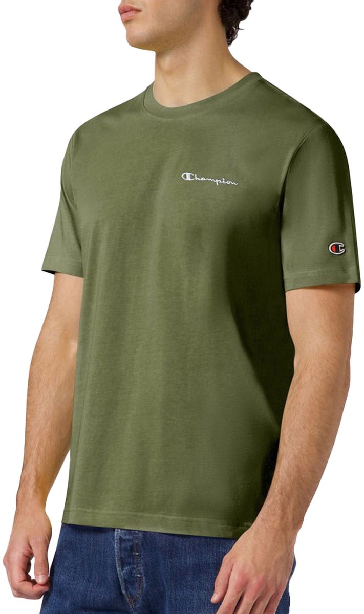 Champion Logo Icons SS Shirt Heren Groen