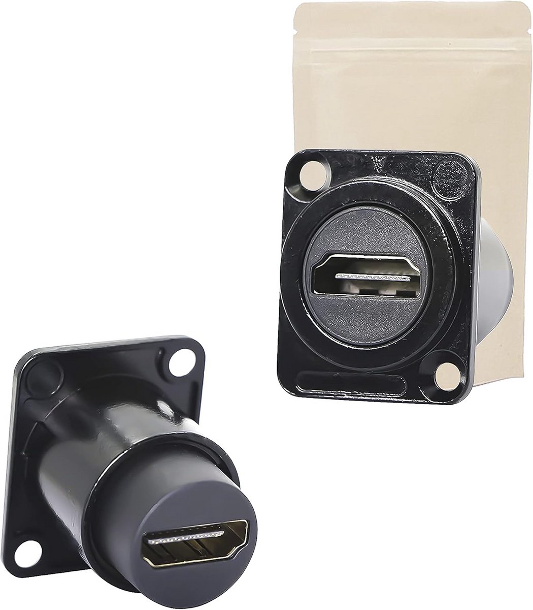 2x HDMI Vrouwelijke Koppeling voor Flightcase