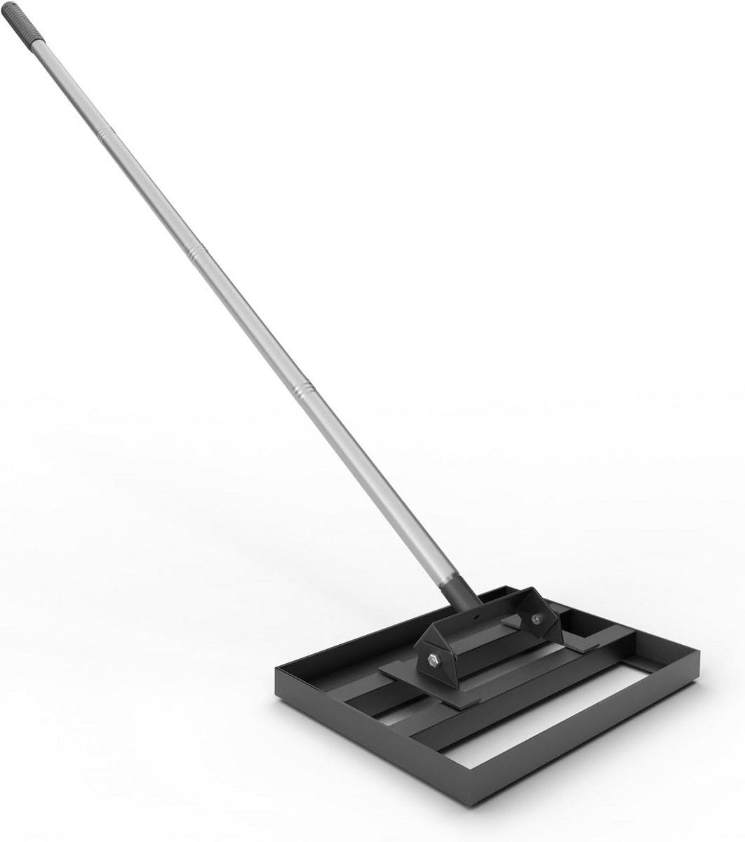 Gazonnivellering Hark 17x10 Inch met Verstelbare Roestvrijstalen Steel