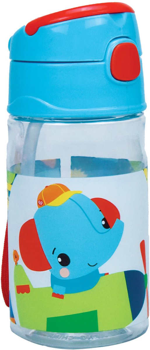 Fisher-Price Animals plastic fles met haak 350 ml