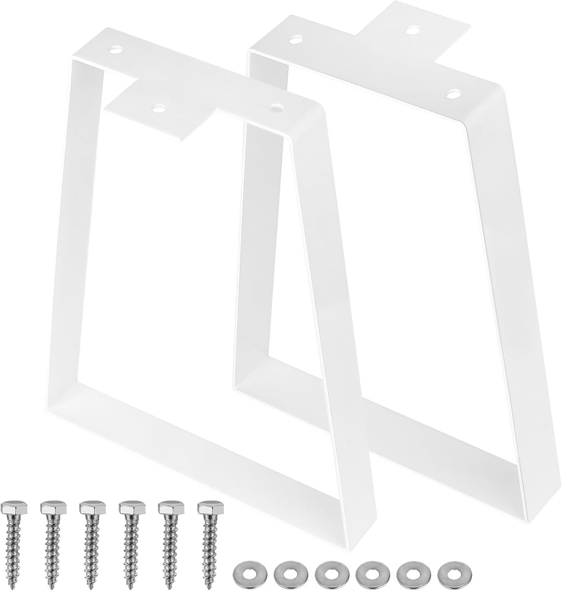 Meubelpoten - bankpoten - stoelpoten - meubelpoten set van 2 - meubelpoten Wit - Tafelpoten van Aluminiumlegering - 14 inch - van Imperatoris