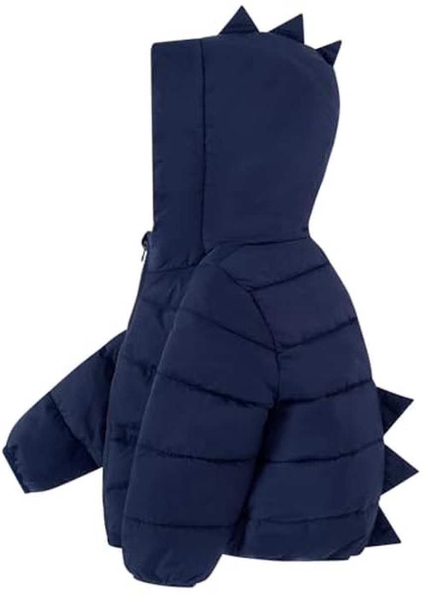 Winterjas met capuchon voor baby's en peuters - Dinosaurus-design, isolatie en zakken - 6 maanden tot 5 jaar