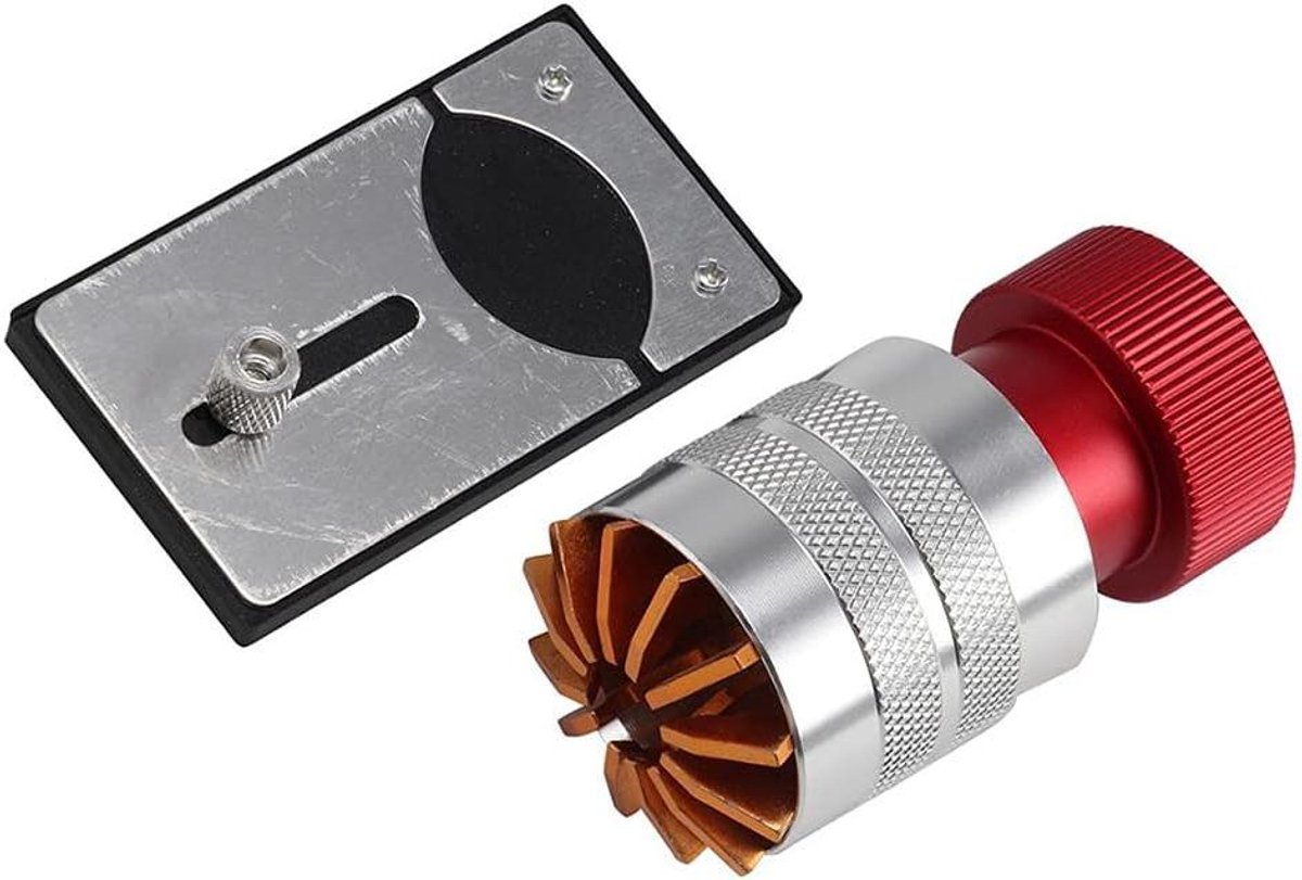 Allecto- Professionele horloge reparatie tool - Plastic - Kristallen lift bril remover - Rood - Inclusief basis - Geschikt voor diverse merken - Praktisch en handig - Horloge reparatieset met veelzijdige mogelijkheden.