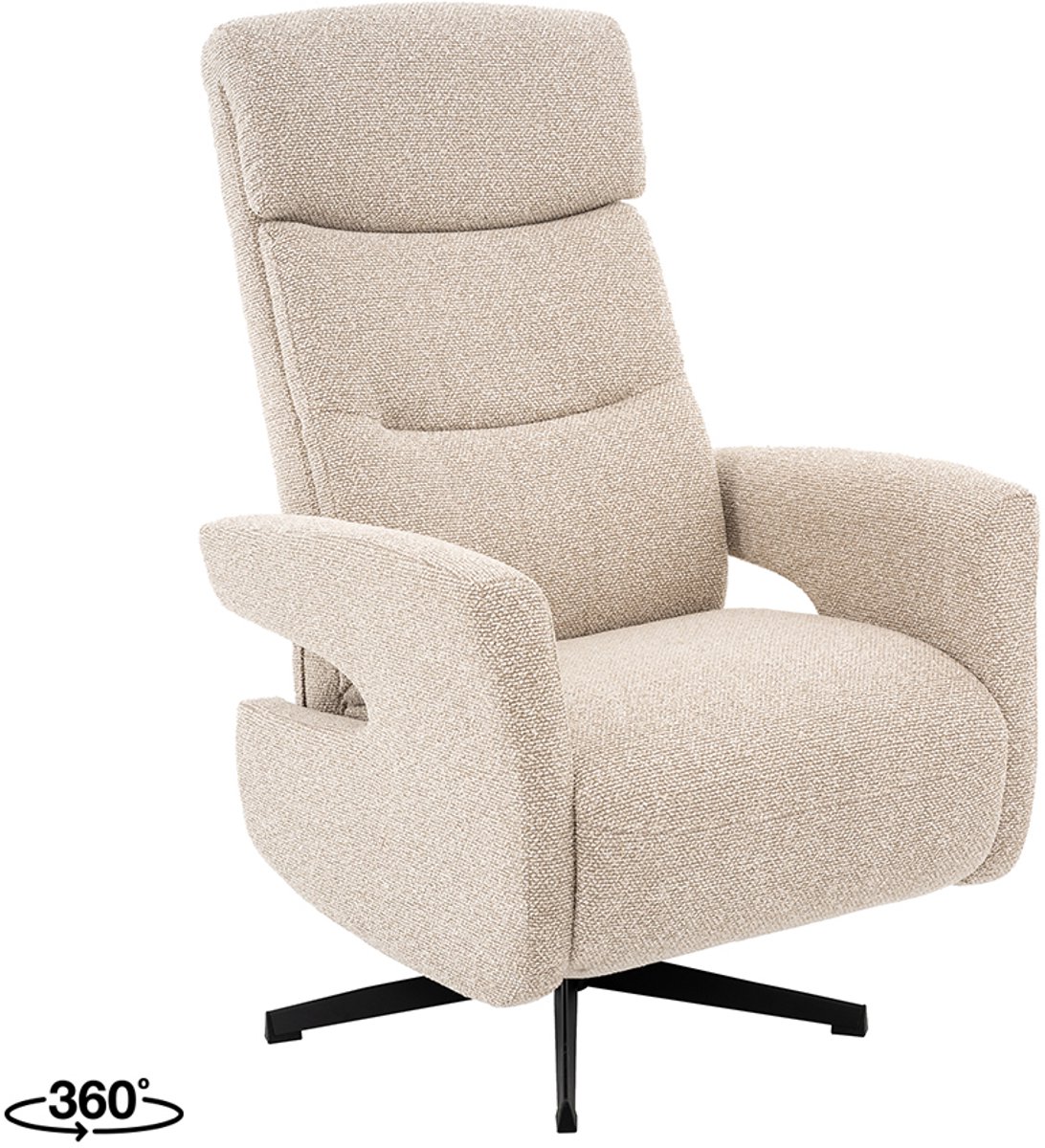 LABEL51 Copenhagen Fauteuil - Naturel - Royal Stof - Manueel Verstelbaar