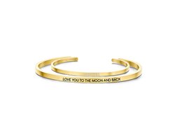 Cadeau voor haar Key Moments 8KM SET001 Stalen Open Bangl...