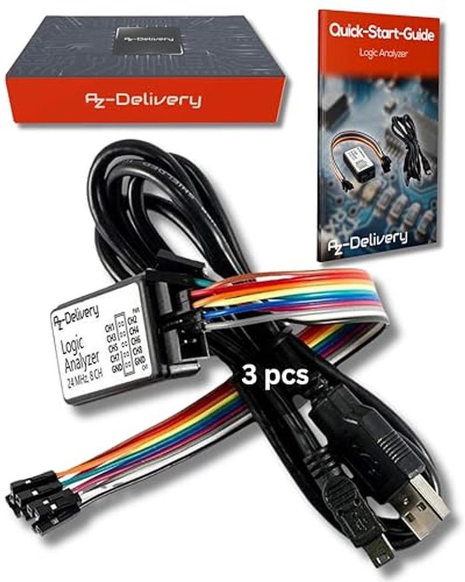 Logic Analyzer 8-Kanaals 24MHz USB Kabel voor Arduino