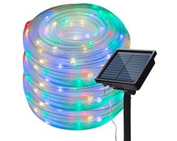 Solar Rope Lights Outdoor,KINGCOO Waterproof 72FT 200LED Tube Copper Wire Pipe Solar String Lights for Garden Yard Home Wedding Party Christmas Lights Decorations (Multicolor)