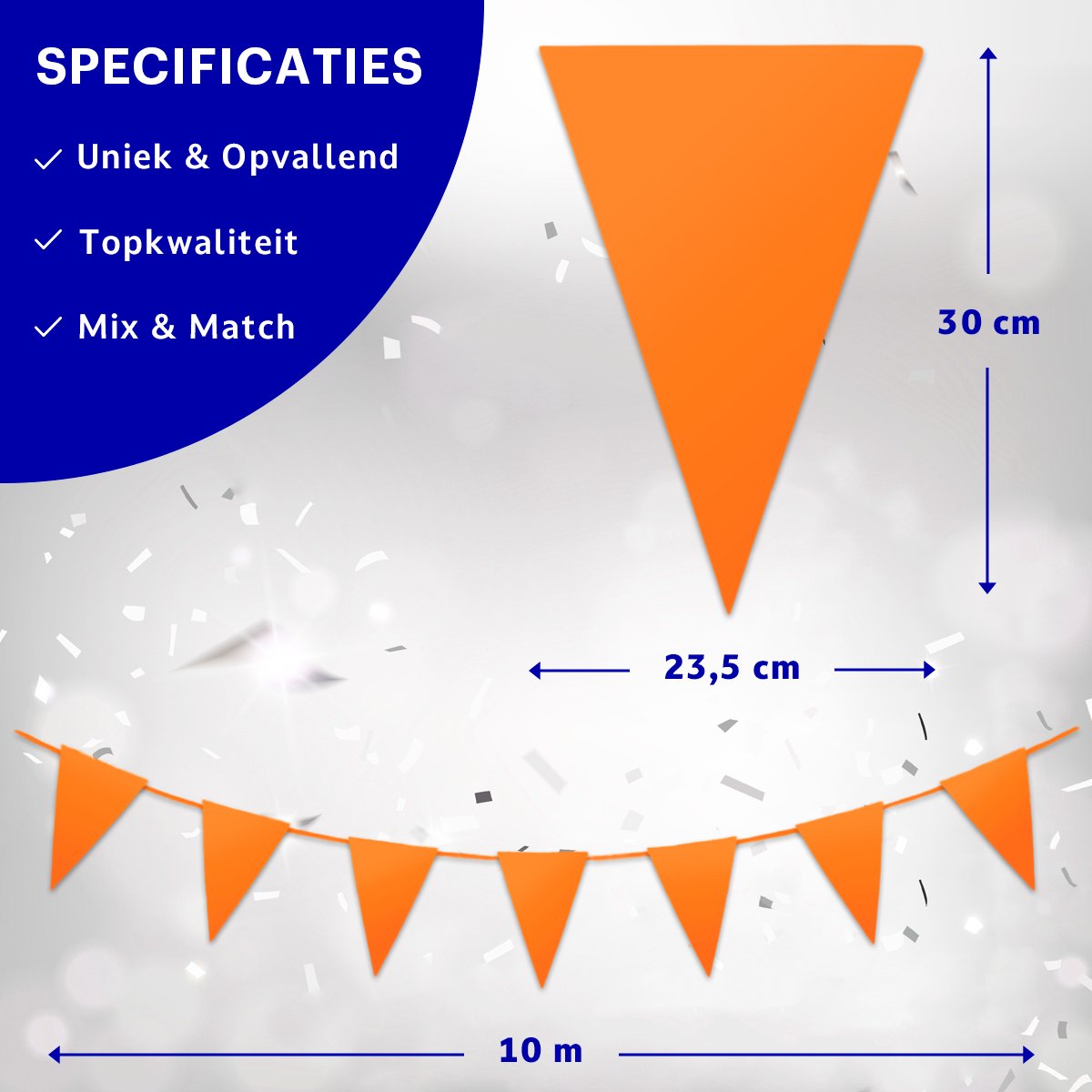 BTH - Slingers - Oranje - Slingers Verjaardag - Vlaggenlijn - Verjaardag Versiering - EK WK - Vlaggetjes - Decoratie — afbeelding 11