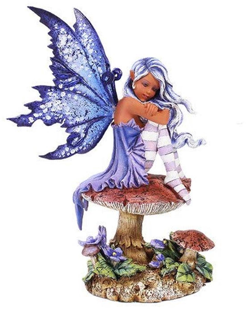 Violet Fee Standbeeld Polyresin Beeldje Woondecoratie