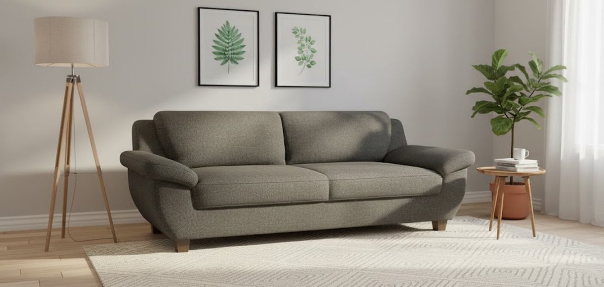 3-in-1 Klapbank en Opvouwbare Slaapbank met Traagschuim - Multifunctionele Slaapstoel van House&Garden – Wasbare Overtrek, Ergonomisch Ontwerp, Ideaal voor Woonkamer, Slaapkamer en Kleine Ruimtes – Lichtgrijs