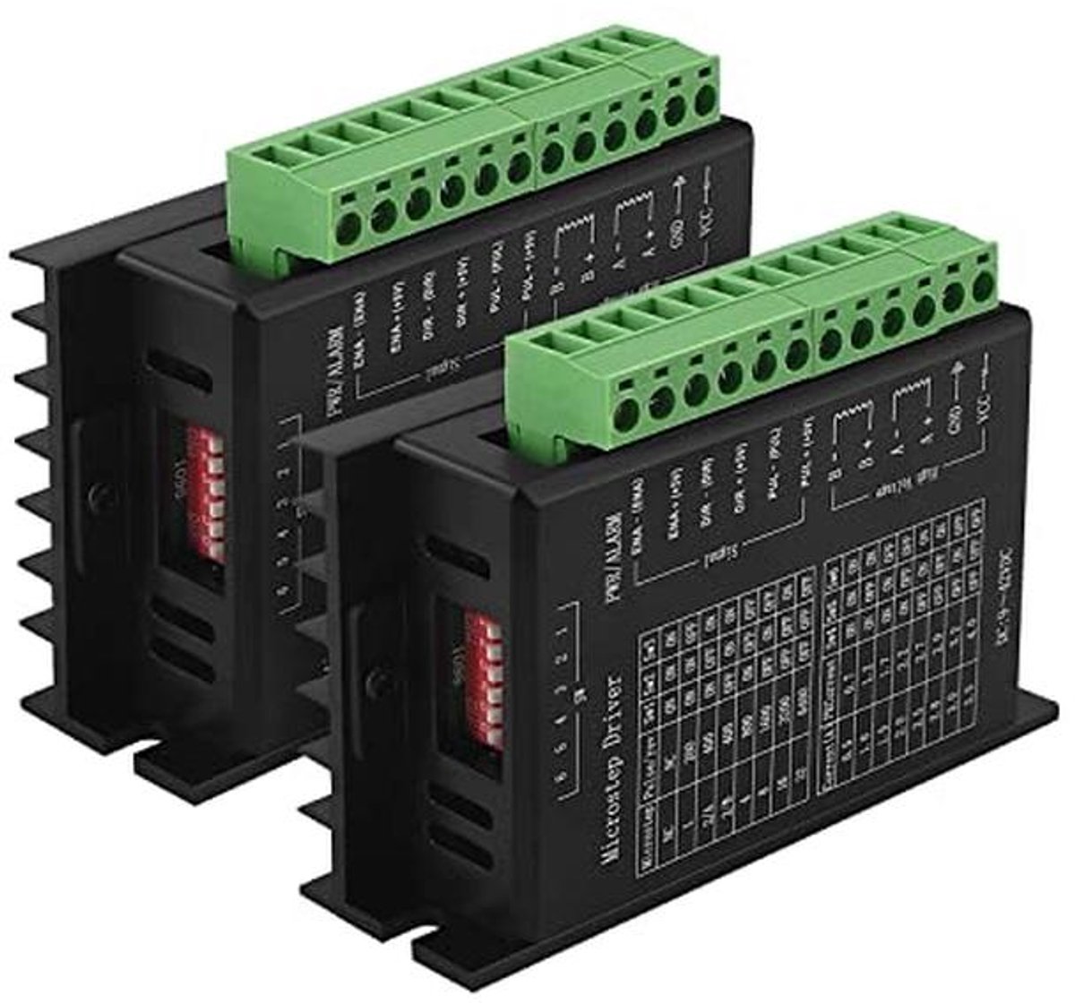 Stappenmotordriver voor hybride stappenmotoren - 4A, 9-42V, Nema 17/23/34, 2 stuks
